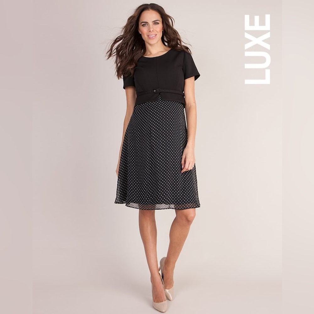 Seraphine Luxe, Silk & Ponte Maternity & Nursing Dress, size 4